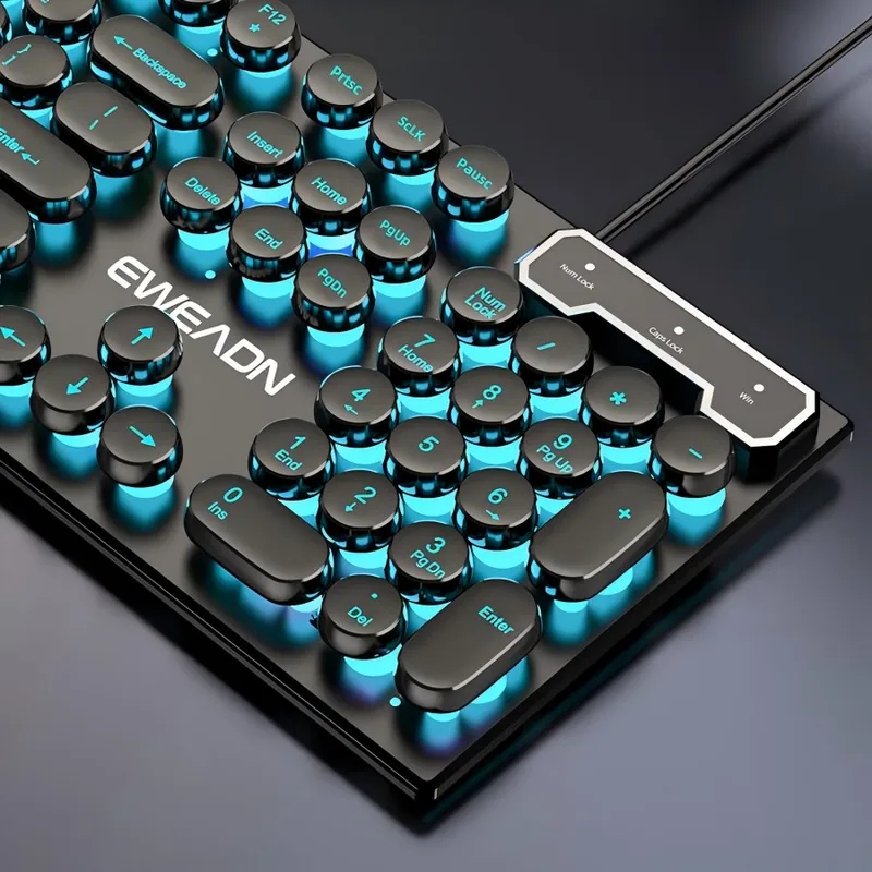 Laptop Extra Accessories - Ensemble clavier et souris rétro-punk à