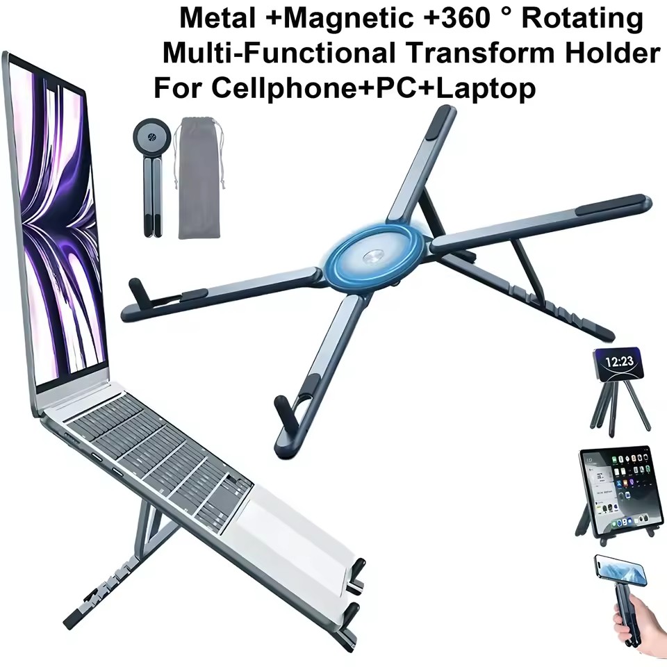 Laptop Stand Portable - Support de téléphone magnétique pliable 3
