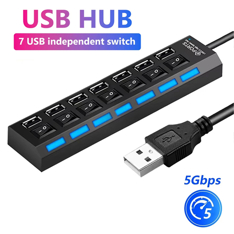Laptop Accessories Hub - Répartiteur Hub USB 2.0 à 7