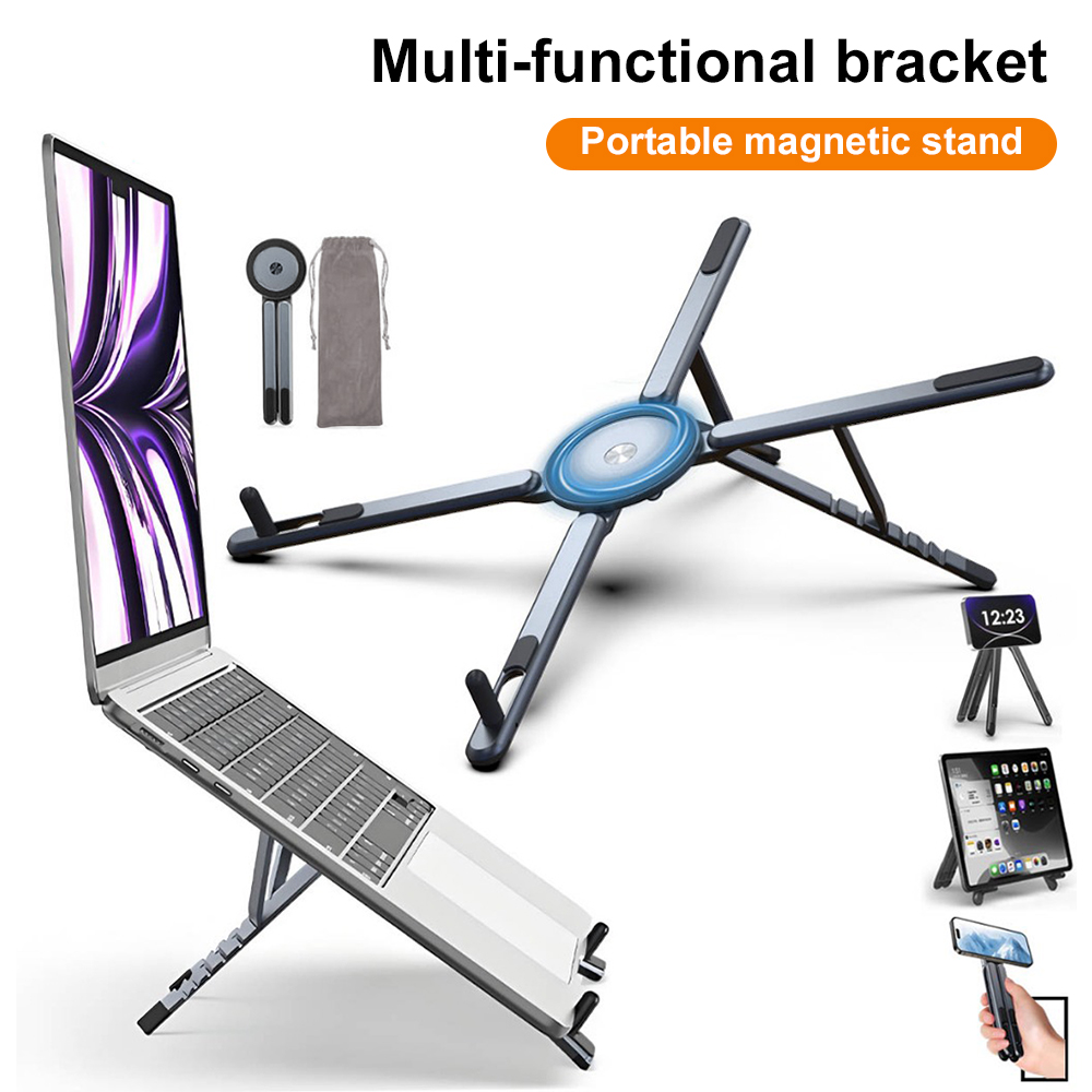 Laptop Stand Portable - Support de téléphone magnétique portable et
