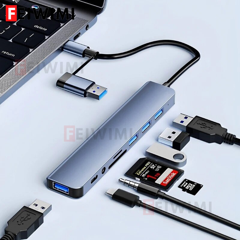 Adaptateur multiport USB C 8 e - Laptop Accessories Hub avis et prix