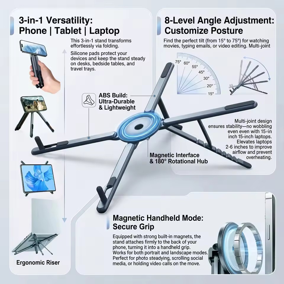 Support de téléphone magnétiqu - Laptop Stand Portable avis et prix