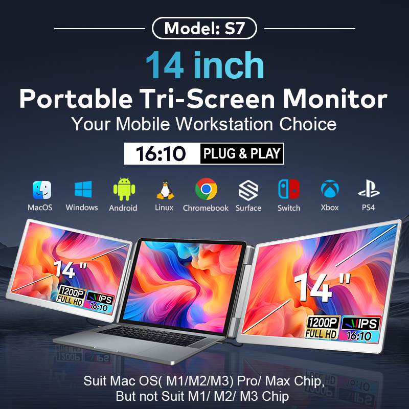 Moniteur LCD Portable à double - Laptop Stand Portable avis et prix