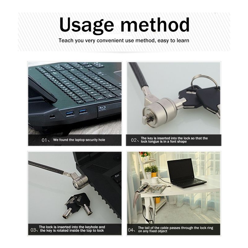 Serrure de sécurité supérieure - Laptop Lock Cable avis et prix